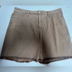 CHICO’S “SO SLIMMING GIRL FRIEND”  
7” SHORTS. SIZE 2.5 (SIZE 14)  LT BROWN